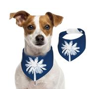 Pañuelo para perro con estampado de la bandera de Carolina del Sur, bufanda de algodón suave para perros y gatos, bufandas para perros y gatos, bufandas para perros de otoño, Navidad, cumpleaños, 4 de