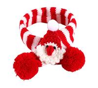 Pañuelo para perro de Papá Noel, accesorios de Navidad para collar de mascotas, bufanda fácil de poner, cálido y acogedor, bufanda de punto de Navidad
