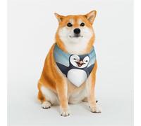 Pañuelo para perro, diseño de pingüino feliz, pañuelo ajustable para mascotas, para Navidad, mascotas, bufanda triangular, baberos, pañuelo suave y transpirable para cachorros pequeños, medianos y