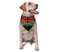 Pañuelo para Perro Mitad Capucha, Mitad Santo. Eso Significa: Reza Conmigo, No Juegues Conmigo. Bufandas Suave Moda Toallas Triángulo, para Mascotas para Perros Pequeños Y Grandes, 70x30cm