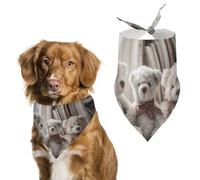 Pañuelo para perro sentado en el estante lavable y ajustable, bufanda triangular transpirable para mascotas pequeñas, medianas y grandes, bonito accesorio de moda para mascotas