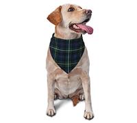 Pañuelo para Perro Tartán Escocés Azul Marino Y Verde De Campbell Bufanda De Mascota Personalizada Decoración Toallas Triángulo, para Mascotas para Perros Pequeños Y Grandes, Gatos, 70x30cm
