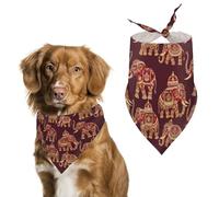 Pañuelo para perros con estampado de elefantes indios, bufanda triangular para cachorros, para perros pequeños, medianos y grandes, gatos, mascotas