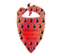 Pañuelo para perros con modales de aprendizaje para cachorros, por favor pídeme que se sienta antes de acariciar, bufanda para mascotas (modales de aprendizaje)