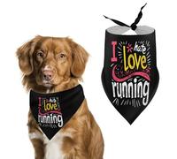 Pañuelo para perros con texto en inglés "I Love Hate Running" para perros, gatos, mascotas