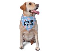 Pañuelo para Perros Y Gatos 30X70Cm Anuncio De Revelación De Género De Gran Hermano (Amor) Pañuelo Triangular Mascotas Algodón Bufanda De Mascota Bandana Collar para Gatos Perros