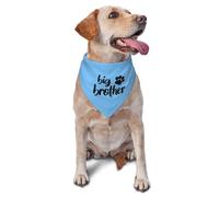 Pañuelo para Perros Y Gatos 30X70Cm Anuncio De Revelación De Género De Gran Hermano (Azul-Negro) Pañuelos para Perros Algodón Bufanda De Mascota Bandana Collar para Gatos Perros