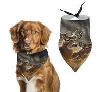 Pañuelo personalizado con diseño de ciervos y animales salvajes, lavable, lindo y suave, pañuelo triangular ajustable para perros pequeños, medianos y grandes, cachorros, gatos y regalos
