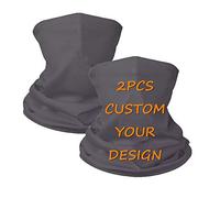 Pañuelo personalizado para cubrir la cara, 2 unidades de polainas reutilizables para hombres y mujeres, protección solar, UV, polvo, viento (personalizable)
