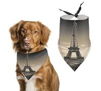 Pañuelo personalizado para perros de la Torre de París, lavable, lindo y suave, pañuelo para mascotas, pañuelo triangular ajustable, baberos para perros pequeños, medianos y grandes, cachorros, gatos