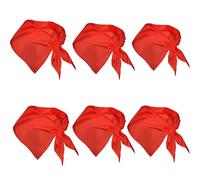 Pañuelo Rojo San Fermín Unisex para Fiestas, Triangular, 100% Poliéster, 100x50 cm, Ligero y Transpirable, Bandana Roja, Pañuelo Rojo, Traaje San Fermin, Pañuelo Peñas, Pañuelo San Fermines (6)
