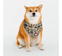 Pañuelo Tipo Bandana para Perros con Estampado de monumentos de Londres (4), Bandana Triangular Ajustable para Perros y Gatos - Mediana