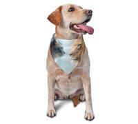 Pañuelo Triangular Ajustable con Estampado de Gato Que se mira en el Espejo para Perro, pañuelo Lavable para Cachorro, para cumpleaños, Fiestas navideñas