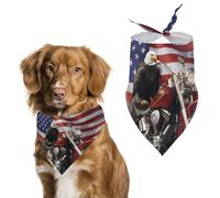 Pañuelo Triangular Ajustable para Perros de Motociclista USA EA-gles, Ideal para Perros pequeños, medianos y Gatos.