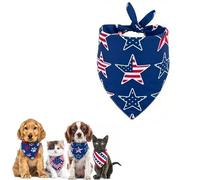 Pañuelo triangular con bandera americana, pañuelo para el cuello de perro, pañuelo unisex con patrón de bandera de Estados Unidos, accesorios patrióticos para niños y niñas, baberos ligeros y