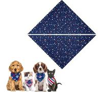 Pañuelo triangular con bandera americana, pañuelo para el cuello de perro, pañuelo unisex con patrón de bandera de Estados Unidos, accesorios patrióticos para niños y niñas, baberos ligeros y