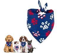 Pañuelo triangular con bandera americana, pañuelo para el cuello de perro, pañuelo unisex con patrón de bandera de Estados Unidos, accesorios patrióticos para niños y niñas, baberos ligeros y