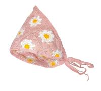 Pañuelo triangular de ganchillo para mujer, pañuelo de ganchillo con diseño floral, accesorio para peinar el cabello, decoración navideña