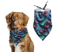 Pañuelo triangular lavable y ajustable con escamas de dragón mágico 3D para perros, bufanda transpirable para mascotas pequeñas, medianas y grandes, bonito accesorio de moda para mascotas
