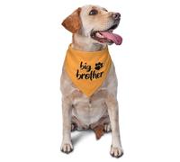 Pañuelo Triangular Mascotas 30X70Cm Anuncio De Revelación De Género De Gran Hermano (Cúrcuma) Triángulo Baberos Bufandas Personalizada Bufanda De Mascota Bandana Collar para Gatos Perros