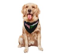 Pañuelo Triangular Mascotas 30X70Cm Bandera Tayika De Tayikistán, Estados Unidos Triángulo Baberos Bufandas Algodón Pañuelos para Perros para Gatos Perros Grandes Medianos Pequeños