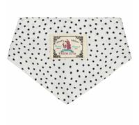 Pañuelo triangular para perros beige con estrellas, cierre de velcro