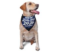 Pañuelo Triangular para Perros de fútbol de Nueva Zelanda 2026, Babero Ajustable para Gatos, 11.8 x 27.5 Pulgadas.