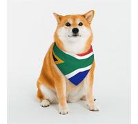 Pañuelo triangular para perros pequeños, medianos y grandes, con diseño de bandera de Sudáfrica para perros pequeños, medianos y grandes, bufanda triangular para niña o niño