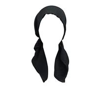 Pañuelo tubular con calavera, sombrero étnico bohemio, preatado para trenza, cubierta para el pelo, envoltura turbante para la cabeza, sombrero deportivo, Negro , Talla única