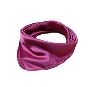 Pañuelo unisex de 45% seda, 60 cm x 60 cm, color liso, fucsia, talla única
