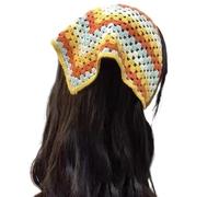 Pañuelo versátil para el pelo, diseño de flores, turbante para mujer, accesorios para el cabello, diademas de ganchillo