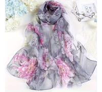 Pañuelo Vintage de Peonía para Mujer - Elegante Chal Europeo de Flores en , Poliéster Transpirable y No Elástico para , Fiestas Especiales, Accesorio Lavable a para Mujeres Maduras
