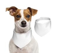 Pañuelos blancos de doble cara para perros, bufanda reversible de algodón para perros pequeños y grandes, accesorios de impresión única para cachorros