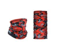 Pañuelos Cabeza Elástica Piezas Multifunción Bufanda Bandana Resistente al Viento Transpirable Protección UV Tubular Pañuelo para El Cuello para Ciclismo Senderismo (Rojo militar)