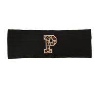 Pañuelos Cabeza Mujer Diademas de punto a rayas con letras estampadas, suaves y casuales, de algodón acanalado, accesorios for el cabello for mujer(Black P)