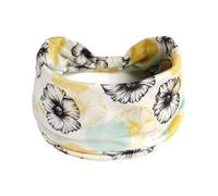 Pañuelos Cabeza Mujer Diademas estampadas for mujer, anchas, de algodón, elásticas y anudadas, accesorios antideslizantes for el cabello for hacer ejercicio.(Color-45)