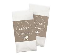 Pañuelos con diseño de lágrimas de alegría, incluye puntos adhesivos para cerrar, regalos de boda, servilletas vintage, decoración de boda, iglesia, accesorios de boda, sello y lazo natural, 50