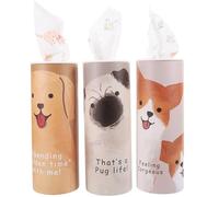 Pañuelos de Coche Cilíndricos 3 Unidades de Papel para Portavasos