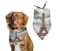 Pañuelos de estilo vintage para perros de la Torre Eiffel de París, ajustables, grandes, lavables, para gatos, perros, pañuelos, pañuelos, pañuelo, baberos para mascotas, bandana para perros pequeños