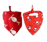 PañUelos De Navidad para Perros 2 Piezas Conjunto Triangulares PañUelo Baberos Lavables Accesorios Disfraces NavideñOs Gatos Padre Papá Noel Toalla Ajustable con Estampado Y Saliva