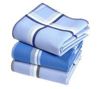Pañuelos de tela para hombre, 100% algodón, peinado, 45 cm x 45 cm, 3 piezas, modelo V11518