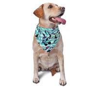 Pañuelos Lavables para Perros, Gatos y Cachorros con diseño de Ramas y Hojas de música en Acuarela.