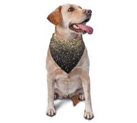 Pañuelos Lavables para Perros, Gatos y Cachorros con Purpurina Dorada y Lunares Negros.