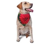Pañuelos Lavables para Perros y Gatos con diseño de Dalia roja