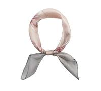 Pañuelos ligeros, cuadrados y pequeños para la cabeza de 100 % seda de morera y satén para mujer, para dormir, 53 x 53 cm, S