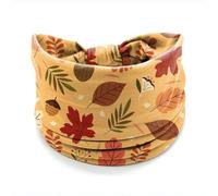 Pañuelos Mujer Colorful print knotted high elasticity polyester cotton blend soft widened headband hair accessory(Color-04)