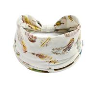 Pañuelos Mujer Diademas estampadas for mujer, anchas, de algodón, elásticas y anudadas, accesorios antideslizantes for el cabello for hacer ejercicio(Color-31)