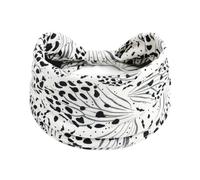 Pañuelos Mujer Diademas estampadas for mujer, anchas, de algodón, elásticas y anudadas, accesorios antideslizantes for el cabello for hacer ejercicio(Color-24)