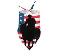 Pañuelos para Perro con Bandera de Estados Unidos, diseño de Vaquero, para Cachorros, con Cuello en V, Bufanda Triangular Ajustable, Accesorios para Cachorros y Gatos pequeños, medianos y Grandes.
