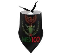 Pañuelos para Perro con Bandera de México con águila y Serpiente sobre Cactus (3), Baberos de Cuello en V para Cachorros, Bufandas Triangulares Ajustables, Accesorios para Cachorros y Gatos pequeños,